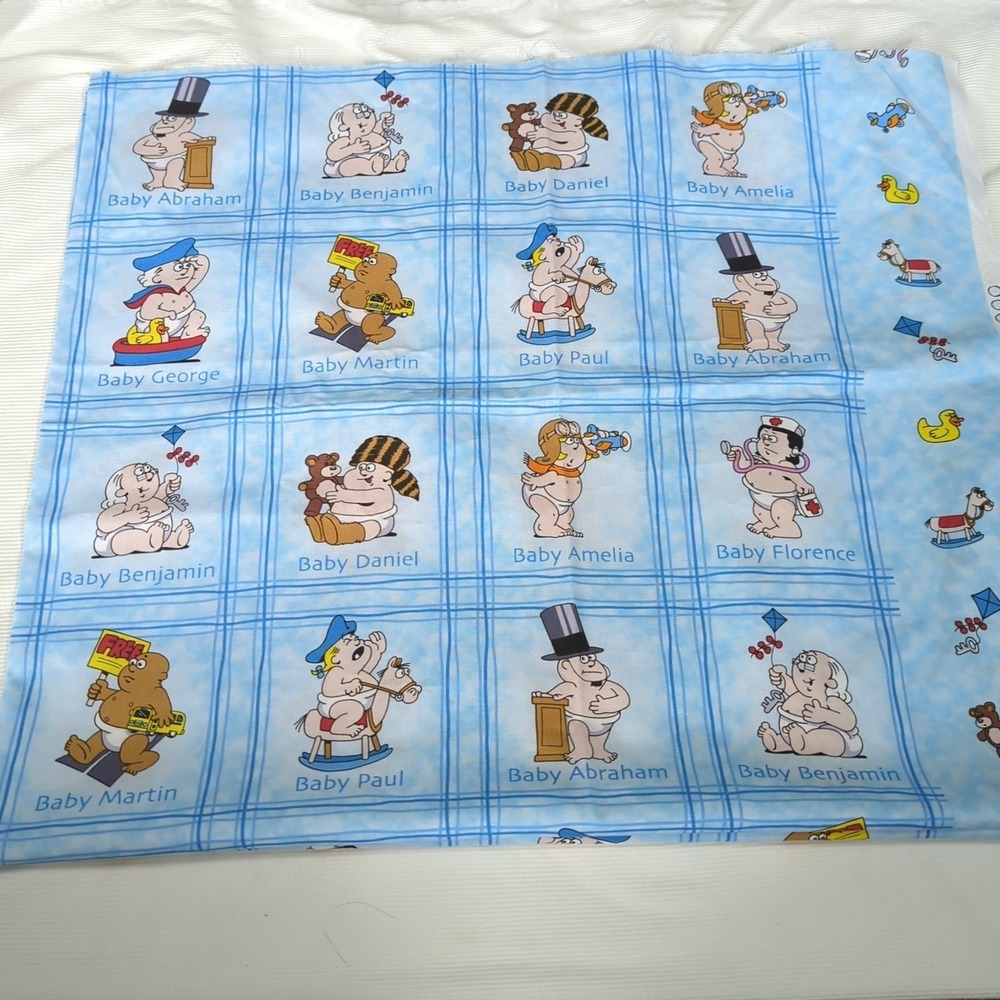 1 Yard Becky & Me KEY to the FUTURE Famous Babies Print Concepts Fabric‎